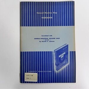 general machine shop workbook‎ vtg 1970 general industrial machine shop ephemera
